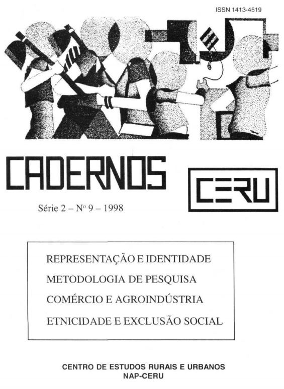 					Visualizar v. 9 (1998): Cadernos CERU Série 2 Volume 9
				