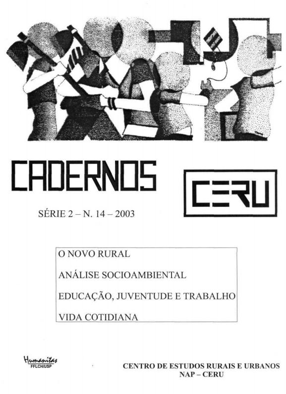 					Visualizar v. 14 (2003): Cadernos CERU Série 2 Volume 14
				