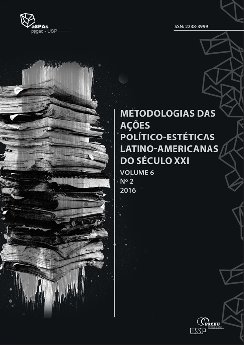 					Visualizar v. 6 n. 2 (2016): Metodologias das ações político-estéticas latino-americanas do século XXI
				