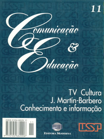 					Visualizar n. 11 (1998): TV Cultura, J. Martín-Barbero, Conhecimento e informação
				