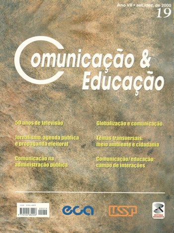 					Visualizar n. 19 (2000): 50 anos de televisão, Jornalismo, agenda pública e propaganda eleitoral, Comunicação na administração pública
				