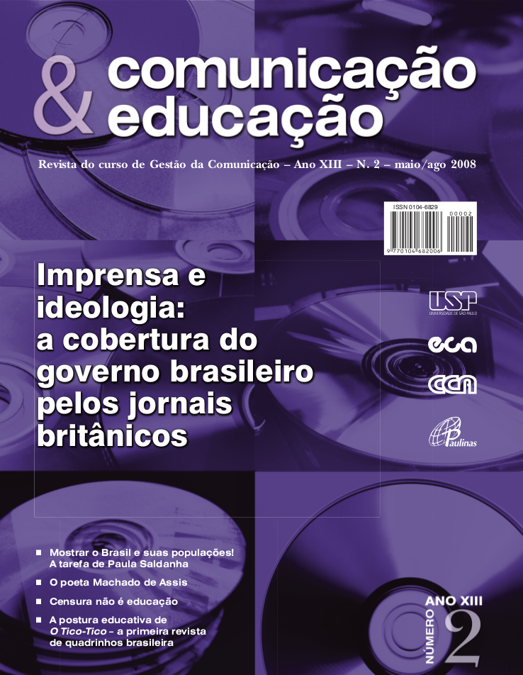 					Visualizar v. 13 n. 2 (2008): Imprensa e ideologia: a cobertura do governo brasileiro pelos jornais britânicos
				