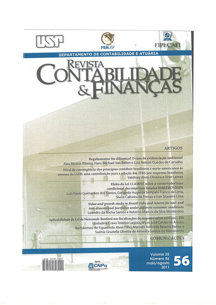 Revista Fipecafi de Contabilidade, Controladoria e Finanças